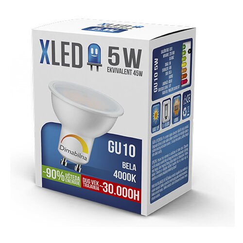 Xled led sijalice GU10 DIMABILNA/5W/4000K/400LM/230V/25.000 h GU106DDX/Z Slike