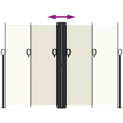  Bočna tenda na uvlačenje krem 180 x 1200 cm Slike