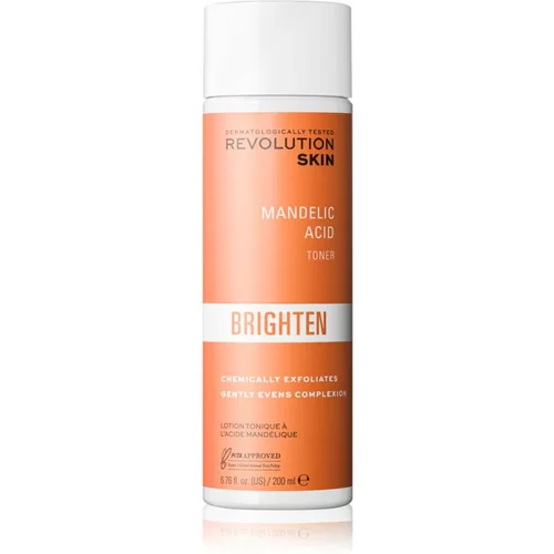 Revolution Brighten Mandelic Acid nježni tonik za eksfolijaciju za zaglađivanje kože lica i smanjenje pora 200 ml