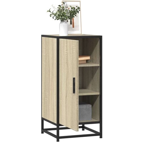 VidaXL Komoda boja hrasta 35,5 x 35 x 76 cm konstruirano drvo i metal Slike