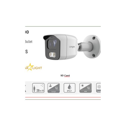 Starlight IP Kamera Bullet 8MP 3.6mm 20m IR POE + SD Card Slot Cijene