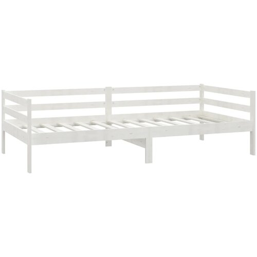  Dnevni ležaj od masivne borovine bijeli 90 x 200 cm Slike