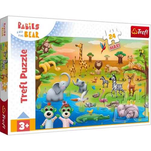 Trefl Puzzle maxi Bebe divlje životinje i medvedići - 24 dela Cene