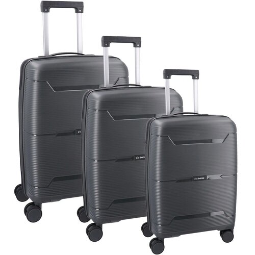 Empire London, kofer, set 3 komada, PP, tamno siva Slike