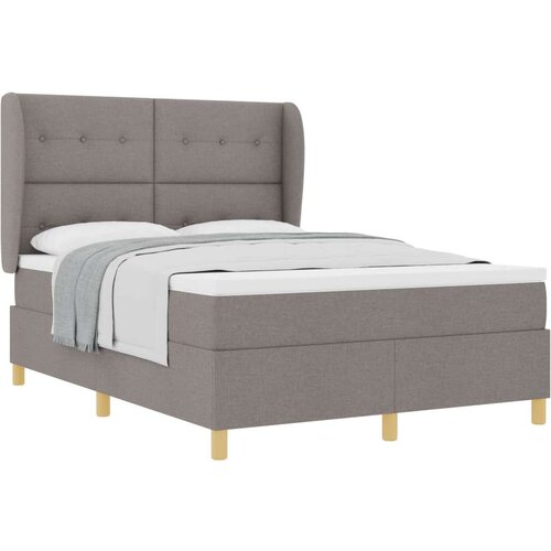  Podna opruga s madracem Tamno siva 90x190 cm Sivo-smeđa tkanina - Sivo-smeđa 160 x 200 cm S gumbima Slike