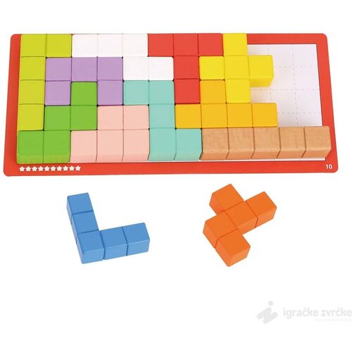 Tooky Toy Drvene Tetris kocke Slike