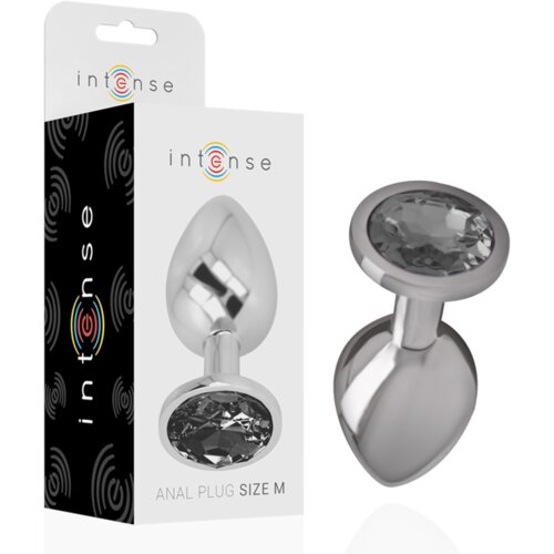 Penthouse Intense - Plugue Anal De Metal De Alumnio Com Vidro Preto Tamanho M, (21263720) Slike