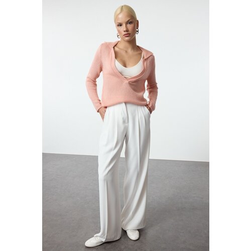 Trendyol Dusty Rose Soft Textured Loose Knit Sweater Slike