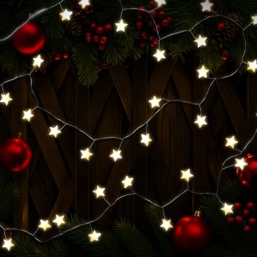  Brilagi - LED lanac 40xLED/3xAA 1,8m toplo belo zvezde Slike