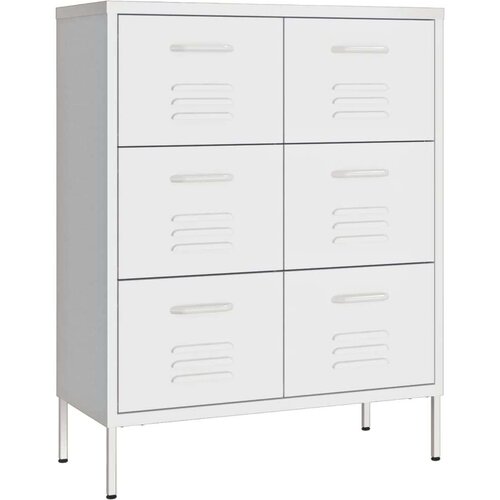 VidaXL Ladičar bijeli 80 x 35 x 101,5 cm čelični Slike