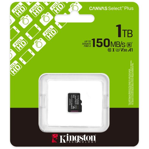 Kingston Memorijska kartica U1 V10 SDXC 1TB Canvas Select Plus G3 150R A1 SDCS3/1TBSP Cene