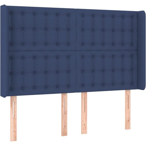 Maison Chic vzglavna omarica - nočna omarica - posteljna omarica z ušesi modro 147x16x118/128 cm blago, (21710824) Cene