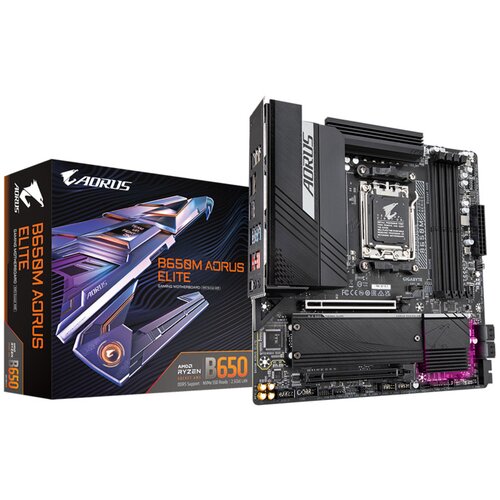 Gigabyte MB B650M AORUS ELITEAM5; 4xDDR5; 2xM.2;4xSATA, 11x USB,HDMI,DP, microATX Cijene