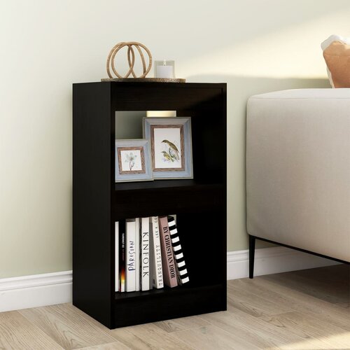 The Living Store Knjižna omara/pregrada črna 40x30x72 cm - Knjižna Omara, (21437249) Cene