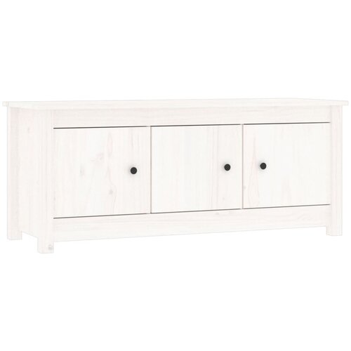 Maison Chic Omarica za obutev - Kopa za čevlje bela 110x38x45,5 cm trdna borovina, (21778242) Slike