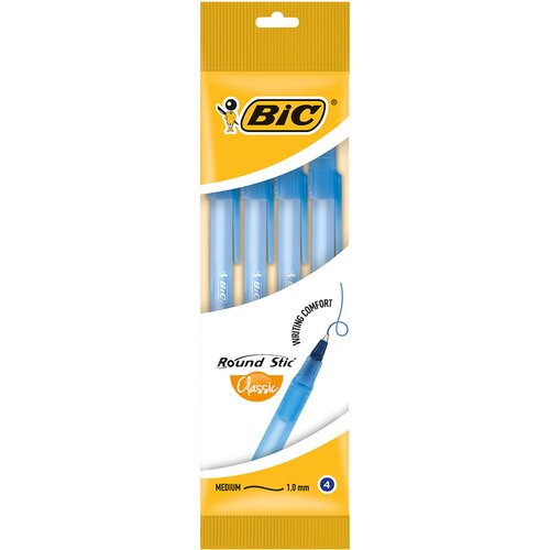 Bic round stic hemijska olovka plava, 4kom Cene
