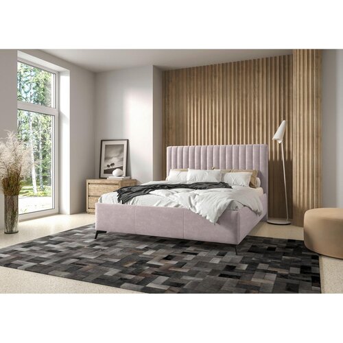 Hom`in OBLAZINJENA POSTELJA 180 cm x 200 cm , tekstil starinsko roza Slike