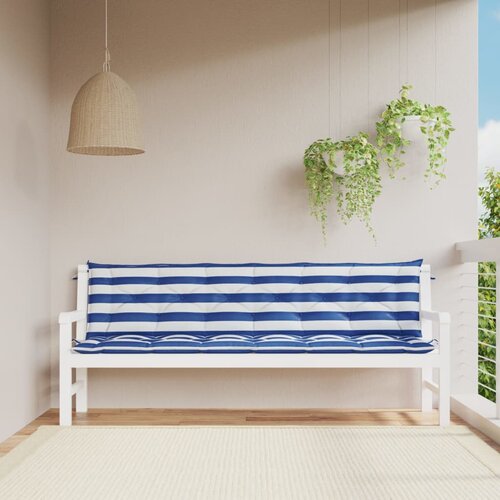 vidaXL Jastuci za vrtnu klupu 2 kom plavo-bijeli prugasti 200x50x7 cm Cijene