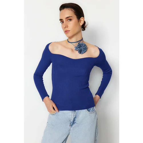 Trendyol Sweater - Blau - Slim fit