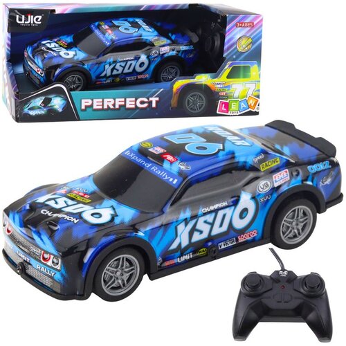 Rc trkaći automobil sa svjetlećim tijelom, crno-plavi Slike