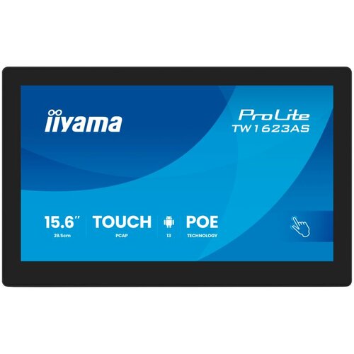 Iiyama Touch Monitor TW1623AS-B3P 15.6&amp;quot; PCAP 10pt touchscreen PC with Android, PoE Technology and iiSignage Slike