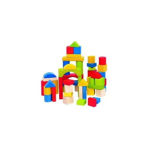 Woody konstrukcijska igrača naravne in barvne v kartonu