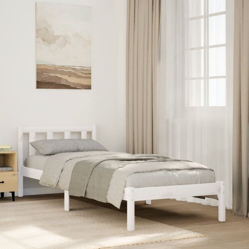 Furnova Dalj&amp;scaron;i posteljni okvir brez vzmetnice bel 90x210 cm borovina, (21933886) Slike