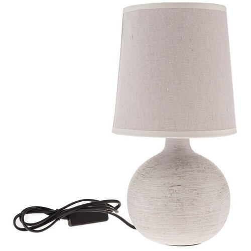 Dakls Svijetlo siva stolna lampa keramička s tekstilnim sjenilom (visina 29 cm) Bianca &amp;ndash; Slike