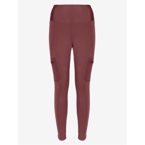 Wrangler Burgundy Women&amp;#039;s Leggings with Pockets - Women Slike