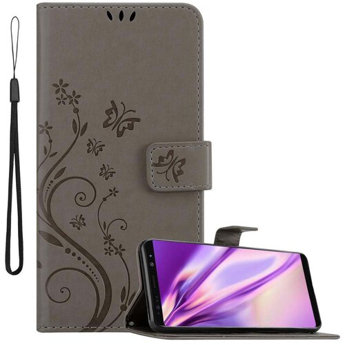 Cadorabo Samsung Galaxy NOTE 8 v klasična črna - ovitek v cvetličnem dizajnu z magnetnim zapiranjem, stoječo funkcijo in režami za kartice, (20562467) Cene