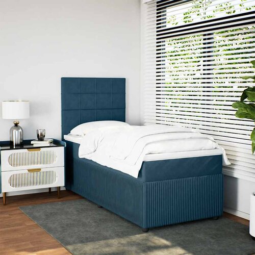 Box spring krevet s madracem plavi 90x190 cm bar&scaron;unasti Cijene