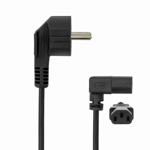 S Box Napajalni kabel 220V EURO 2m - kotni črn POWER-KUTNI Cene