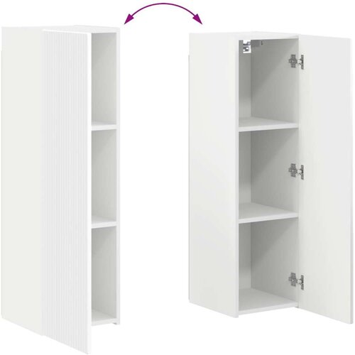  Komplet TV omaric 4 pcs Bela Konstruiran les - - Bela - 57.9 - 30 x 31 x 100 cm - 2025--Uvoz_2 Slike