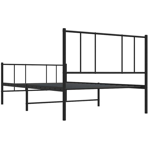  okvir kreveta uzglavlje i podnožje crni 80x200 cm Slike