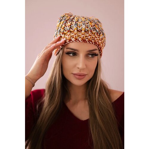 Kesi Cap with a pompom Maria K335 mustard Slike