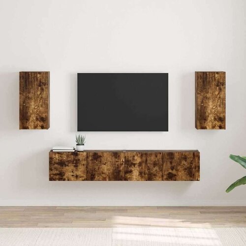 TV stenska omara 2 pcs Dimljeni oreh 30 x 31 x 60 cm, (5000092112) Cene