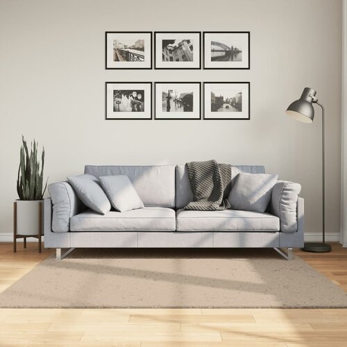 VidaXL Preproga s kratkimi vlakni mehka pralna pe&amp;scaron;čena 160x160 cm Slike