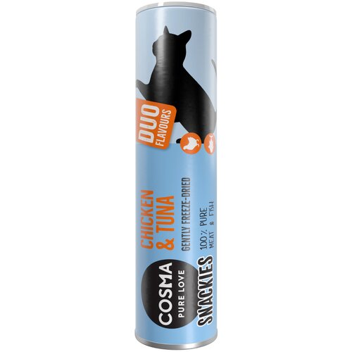 Cosma snackies DUO 2 in 1 - grickalice osu&amp;scaron;ene zamrzavanjem - Pileća prsa i filet od tune 26 g Slike