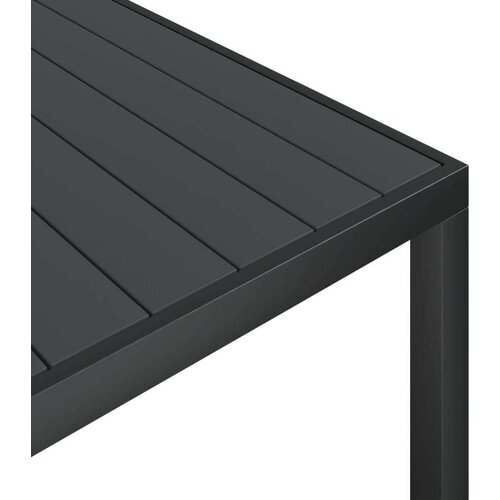 VidaXL 7-dijelni vrtni blagovaonski set crni aluminijski Slike