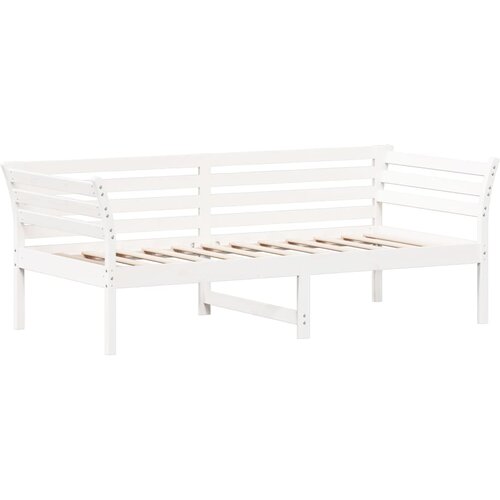 vidaXL Dnevna postelja bela 75x190 cm trdna borovina, (21007116) Cene