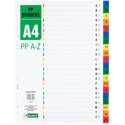  Pregradni karton a-z a4 levia pvc 009136 Cene