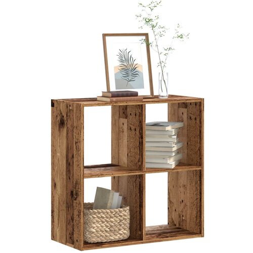 VidaXL Regal za knjige boja starog drva 68,5x32x68,5 cm drveni Slike