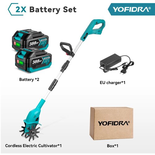 Yofidra Vrtnar, močan motor, varnostne funkcije, 2PC 388vf baterija, (5000156948) Slike