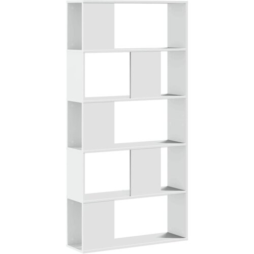 Maison Chic Knjižna omara - Knjižni regal 5-nadstropna bela 80,5x23,5x162,5 cm inž. les, (21726288) Slike