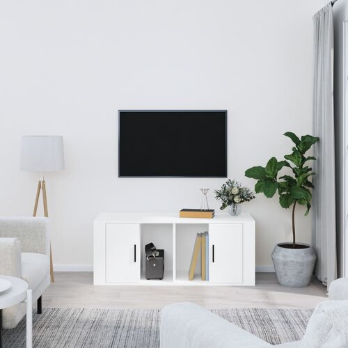 VidaXL TV ormarić bijeli 100 x 35 x 40 cm od konstruiranog drva Slike