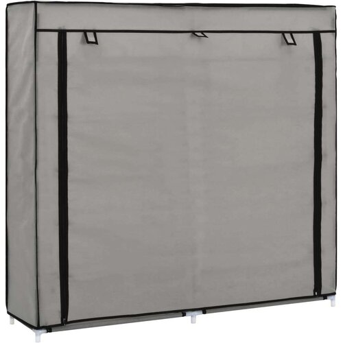 VidaXL 282434 shoe cabinet with cover grey 115x28x110 cm fabric Slike