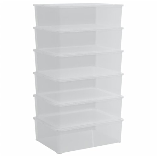 VidaXL Plastične kutije za pohranu 6 kom 25 L za slaganje Slike