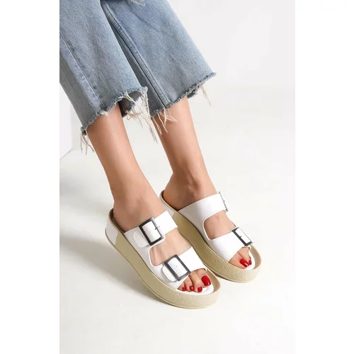Capone Outfitters Mules - White - Block
