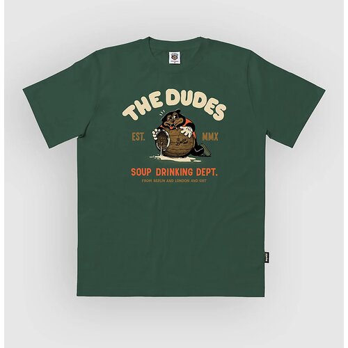The Dudes Soup Drinking T-Shirt bottle green Cene
