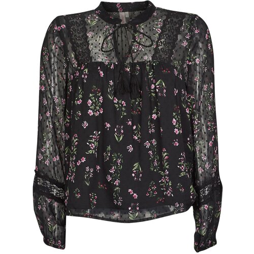 Only Topi &amp;amp; Bluze ONLTESSA ELIZA LS TOP WVN Črna Slike